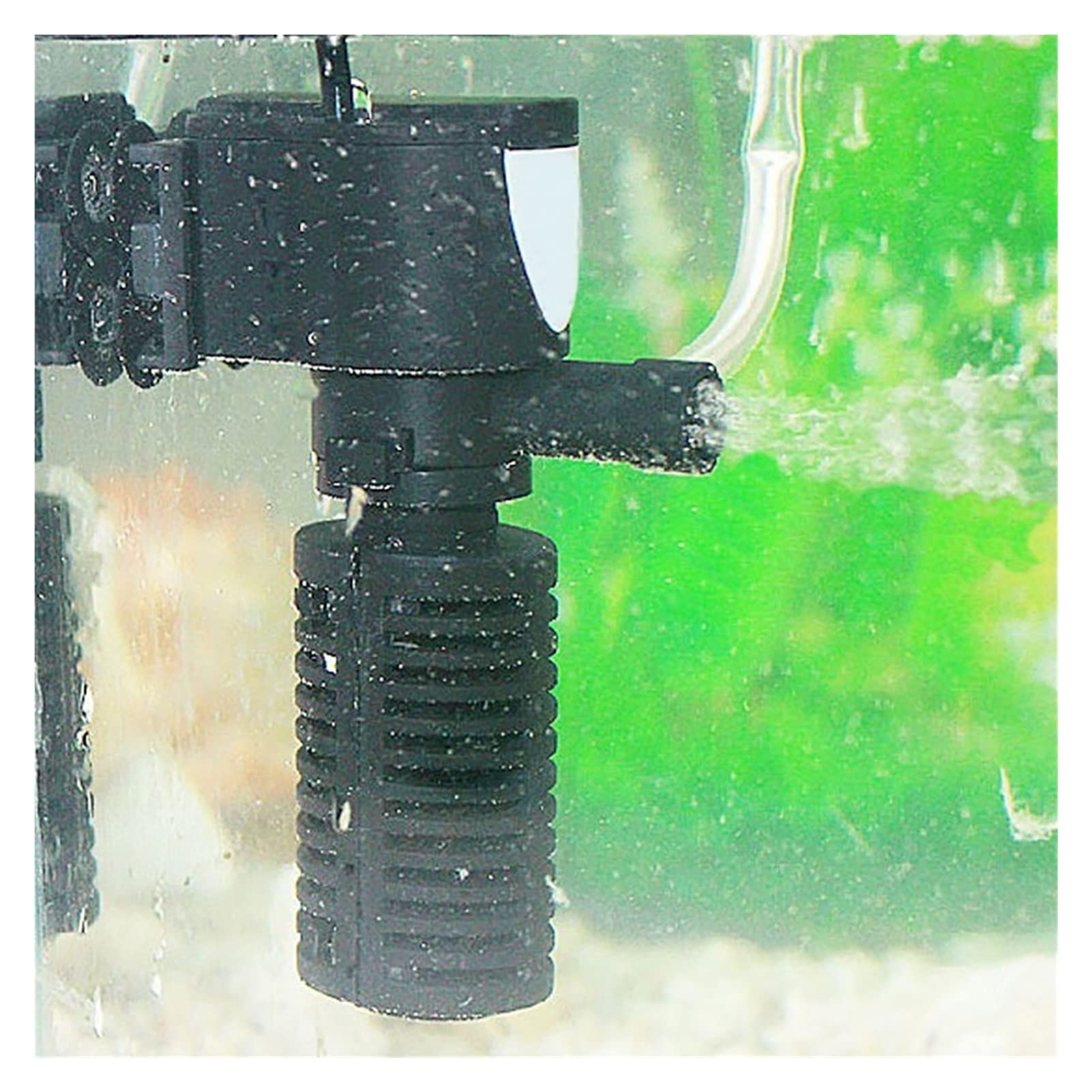 LUHCEAS 3-in-1 Submersible Aquarium Filter Pump - Portable Silent Internal Water Filter with Oxygenation for Fish Tanks, Garden Ponds & Small Aquariums | Ideal for Home, Office & Outdoor Water Features