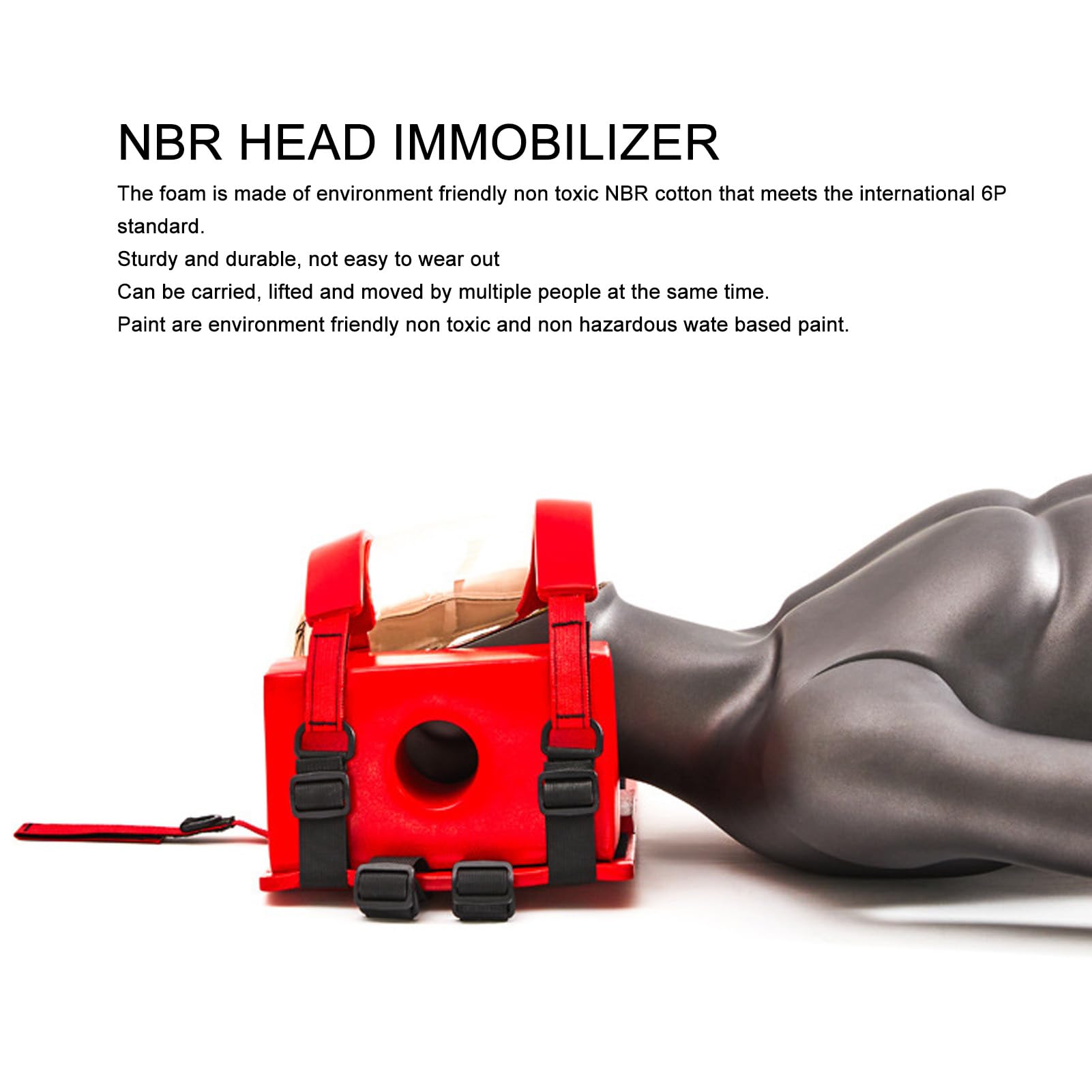 Universal EMS EMT Head Immobilizer with Adjustable Straps - Spine Board Head Immobilizer for Medical Emergency Backboards - Ideal for First Responders, Ambulance Teams & Emergency Medical Situations