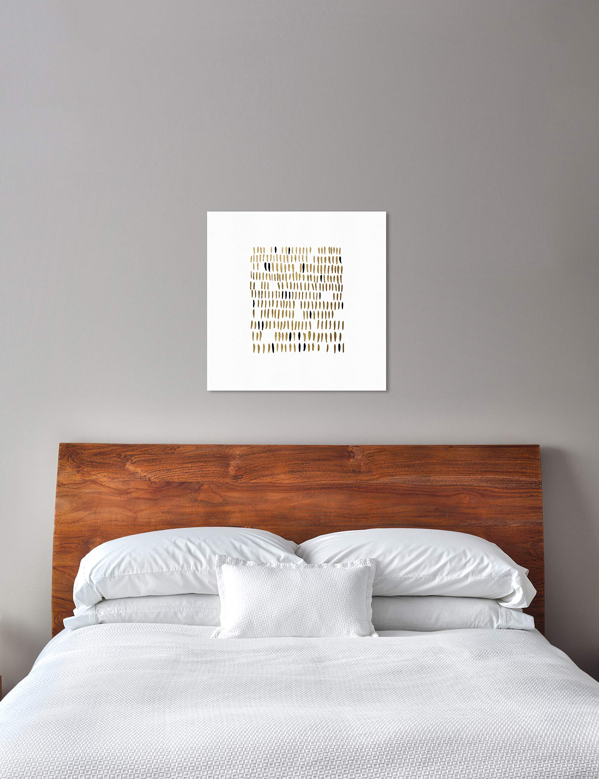 Oliver Gal Artist Co. 'Teeth' Abstract Wall Art Canvas Print - 30x30 Inch Gold & White Modern Home Decor for Living Room, Bedroom, Office