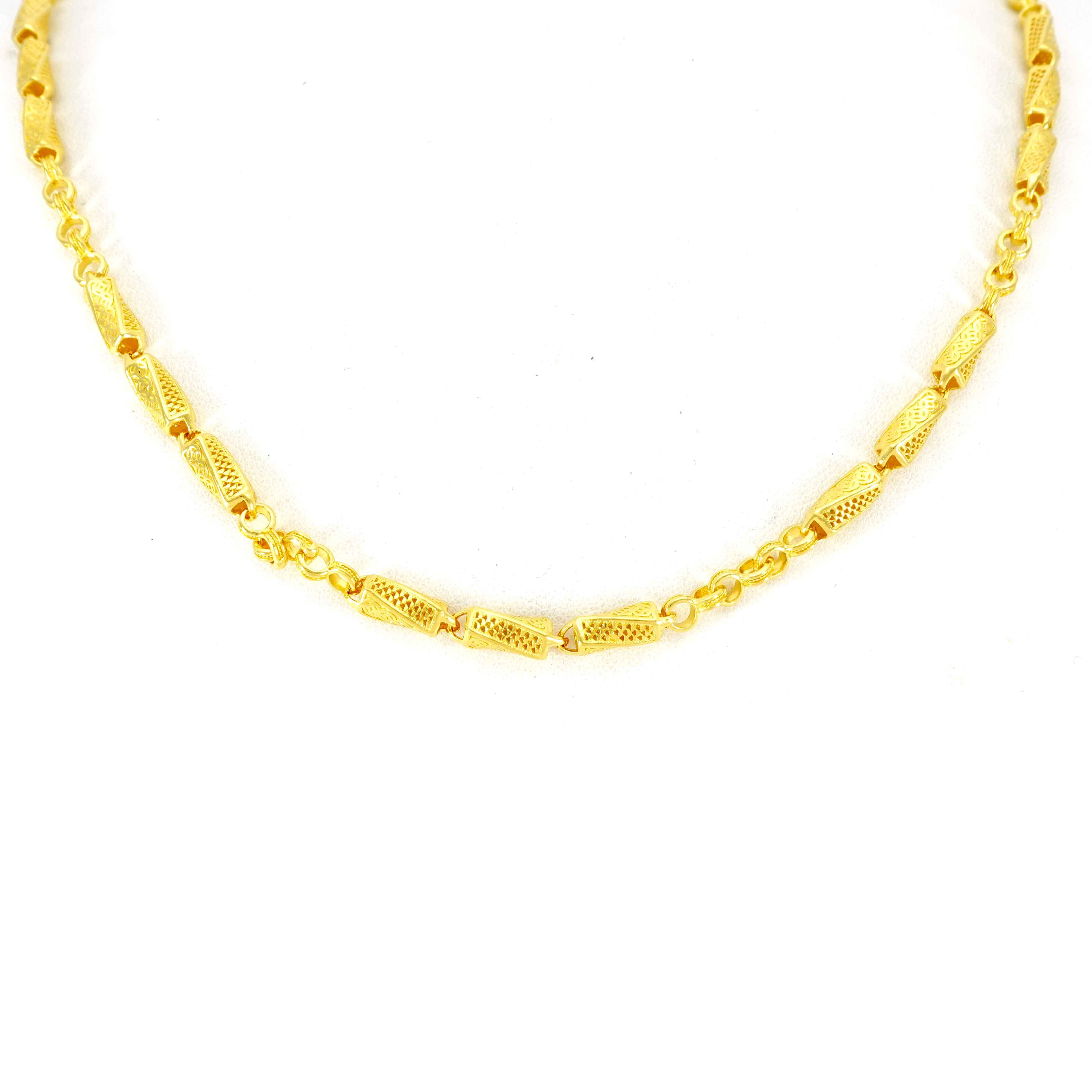 24K Gold Necklace for Women - Elegant 18 Inch Solid Gold Chain with Lobster Clasp - Perfect for Gifts, Weddings & Special Occasions
