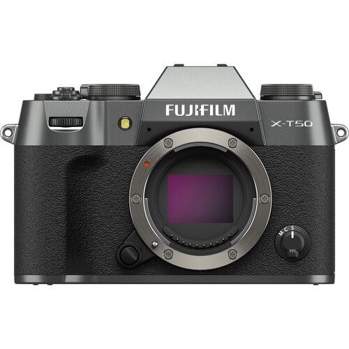 FUJIFILM X-T50 Mirrorless Digital Camera - Charcoal Silver | 26.1MP APS-C Sensor, 4K Video, Compact & Lightweight for Travel & Street Photography