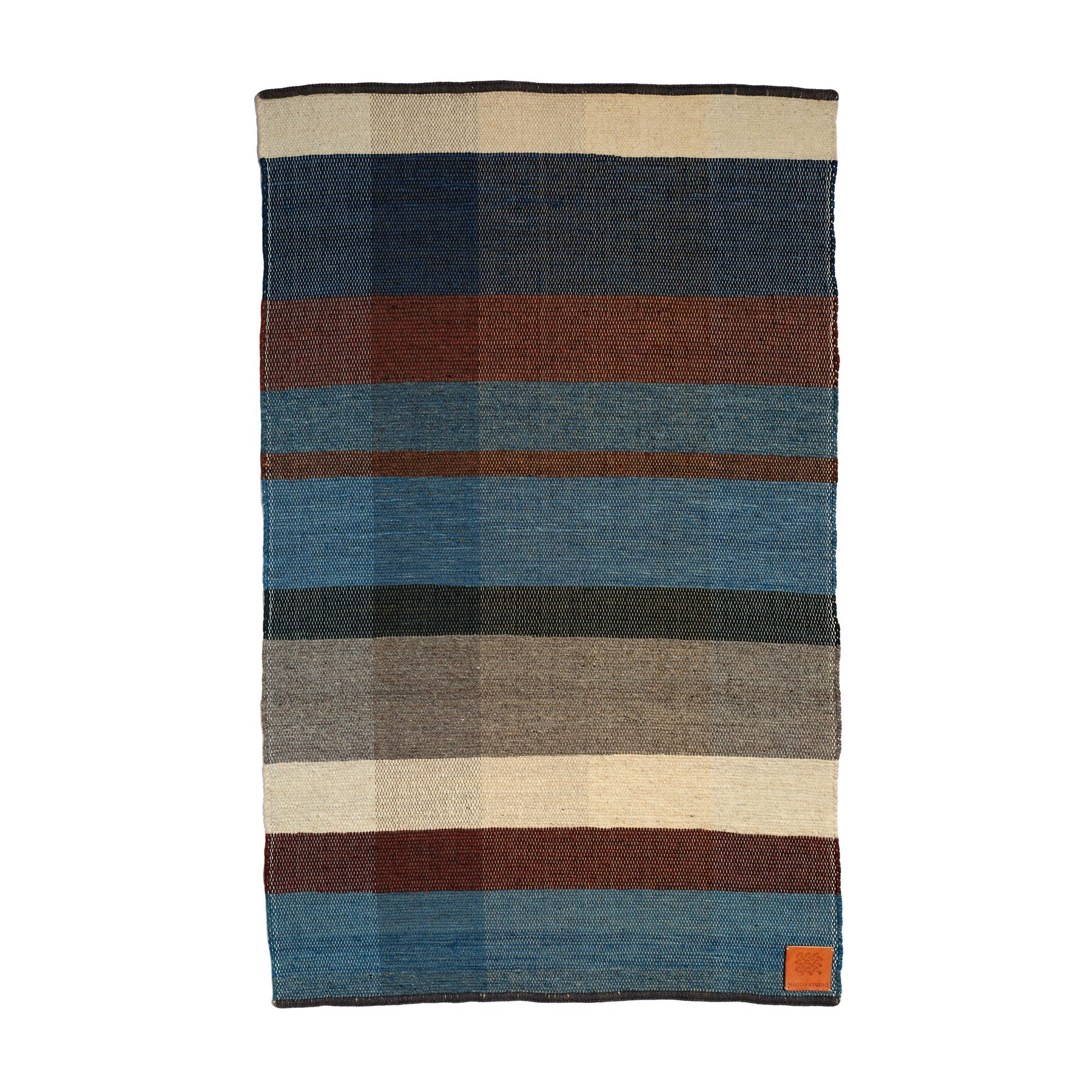 Handmade Wool Remnant Woven Rug 24