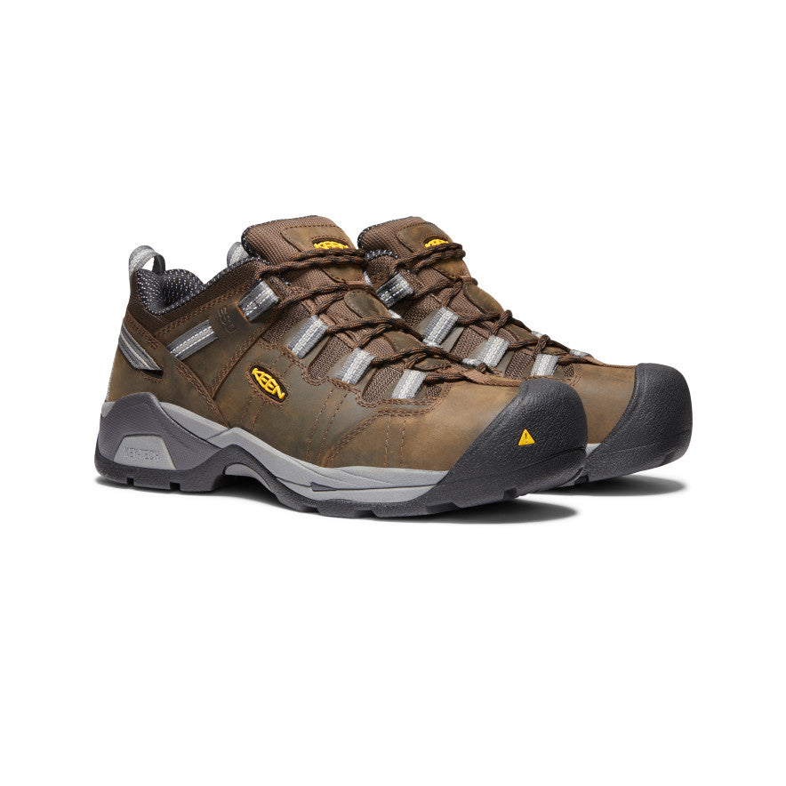 Men's Detroit XT ESD Steel Toe Work Boots - Cascade Brown/Gargoyle - Slip Resistant & Electrical Hazard Protection for Construction & Industrial Work