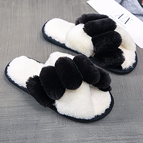 Cozy Women's Fuzzy Slippers - Indoor/Outdoor Plush House Shoes for Relaxing at Home