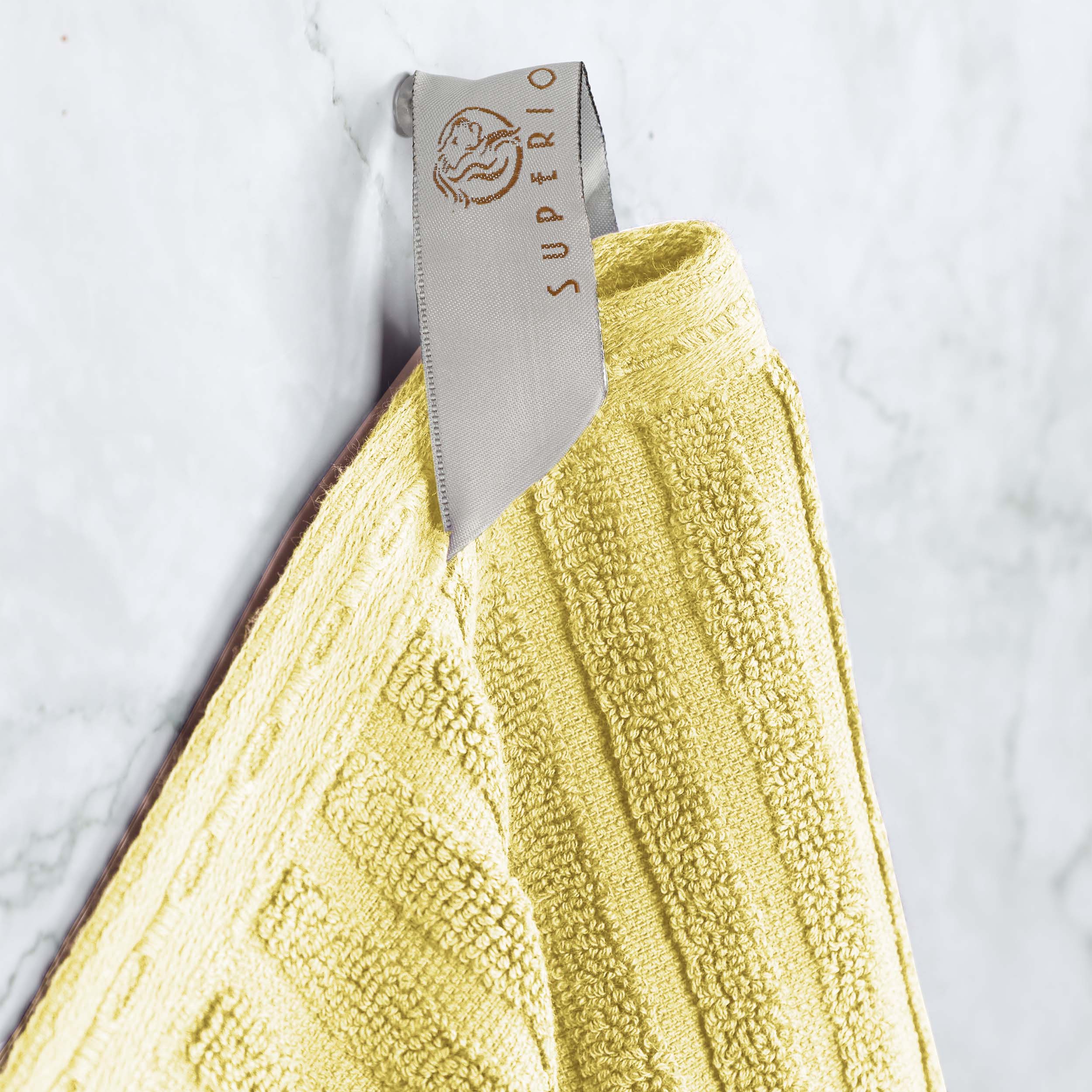 Premium Cotton Ribbed Textured Hand Towels - Ultra Absorbent 4-Piece Bath Towel Set for Kitchen, Bathroom & Gym - Soft Quick-Drying Guest Towels