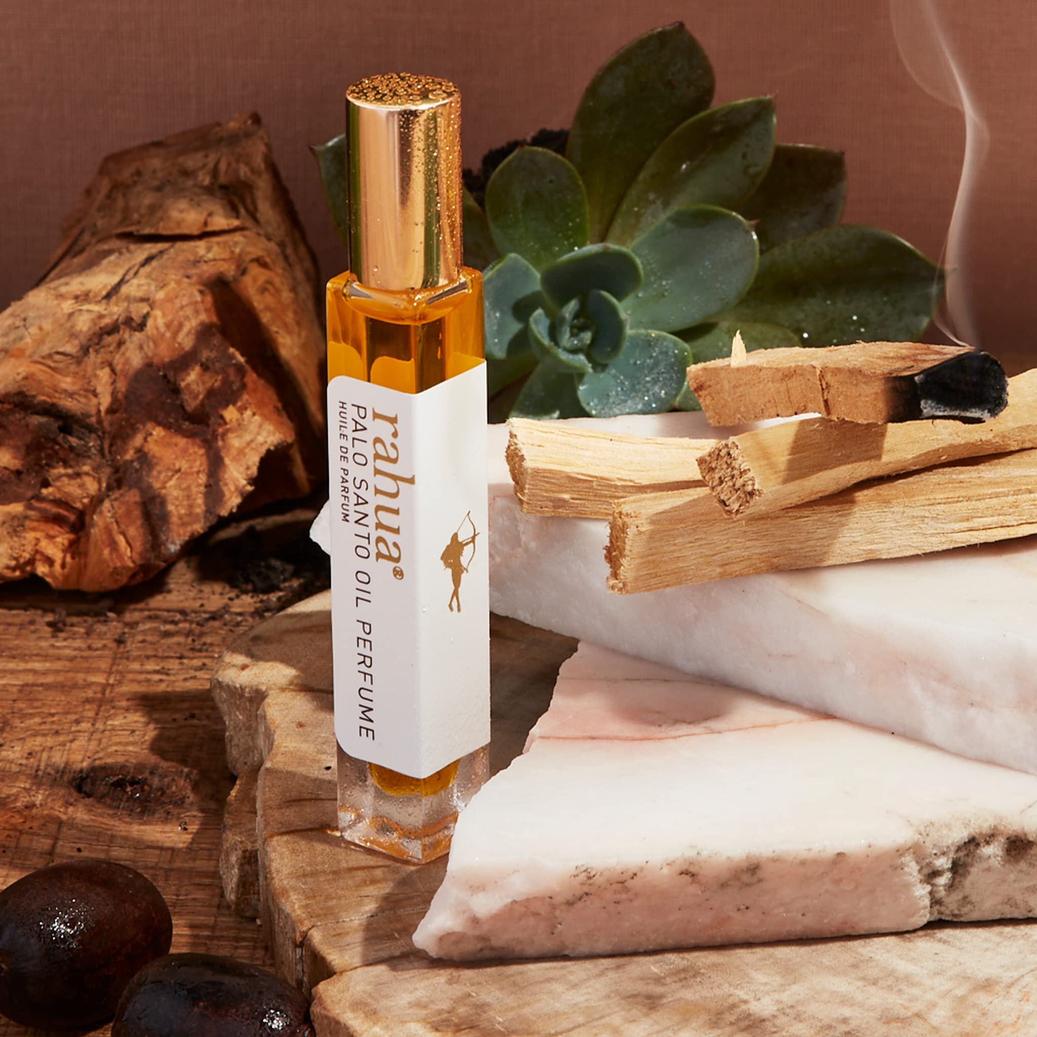 Rahua Palo Santo Perfume Oil 0.33 FL Oz - Natural Long-Lasting Fragrance, Dynamisante Inspired Scent - Perfect for Aromatherapy, Meditation & Daily Wear