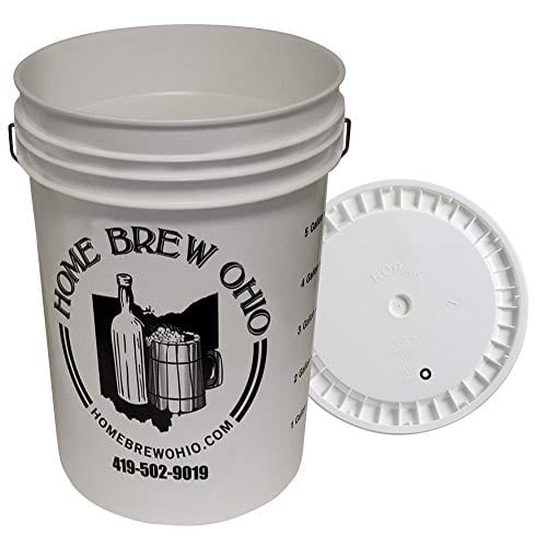 6.5 Gallon Plastic Fermenter with Airtight Lid - Home Brewing Beer, Wine, Mead & Kombucha Fermentation Kit for Beginners & Experts
