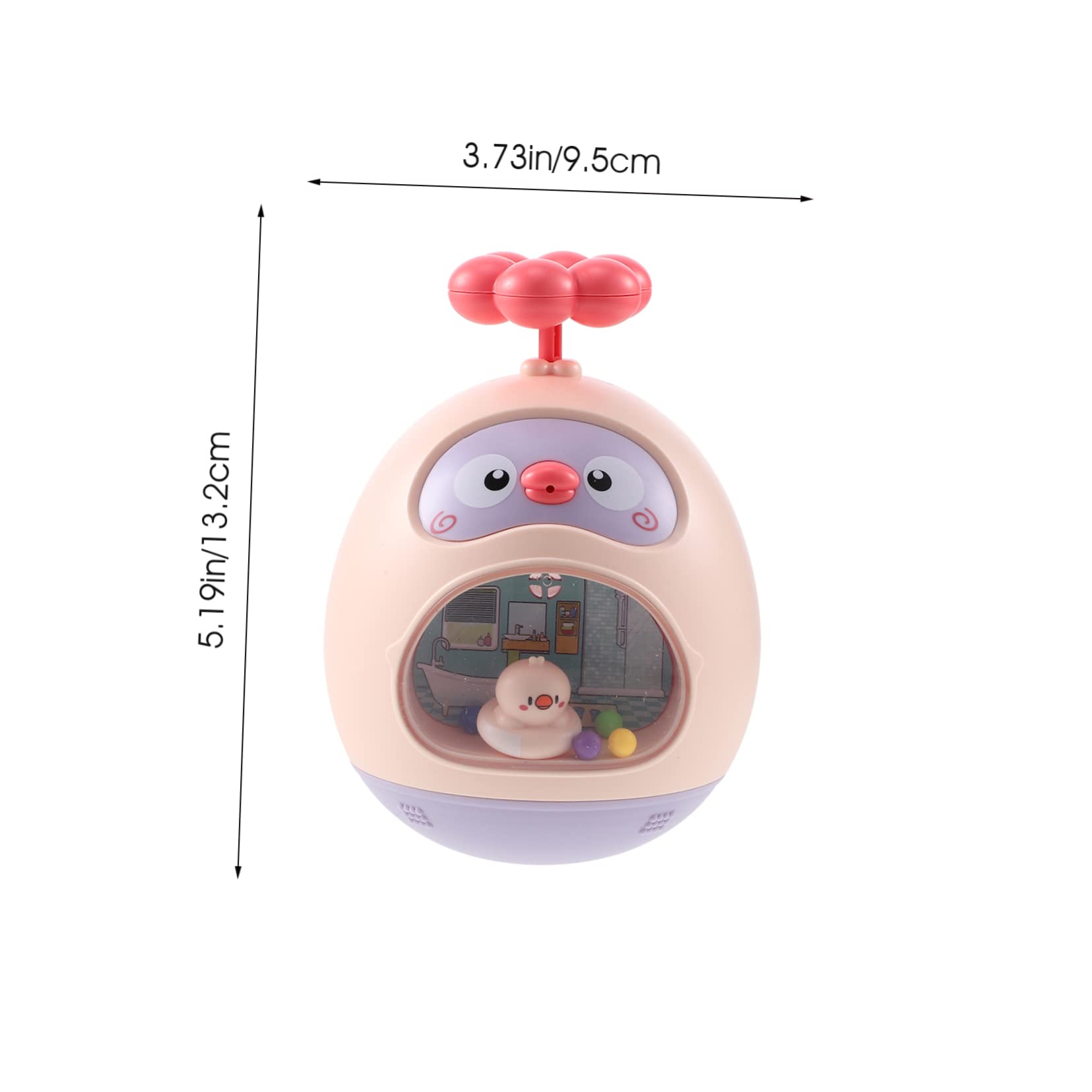 HEMOTON Pink ABS Tumbler Toy - Bath & Water Spray Toys for Infants & Toddlers | Fun Bathtime Play & Sensory Development