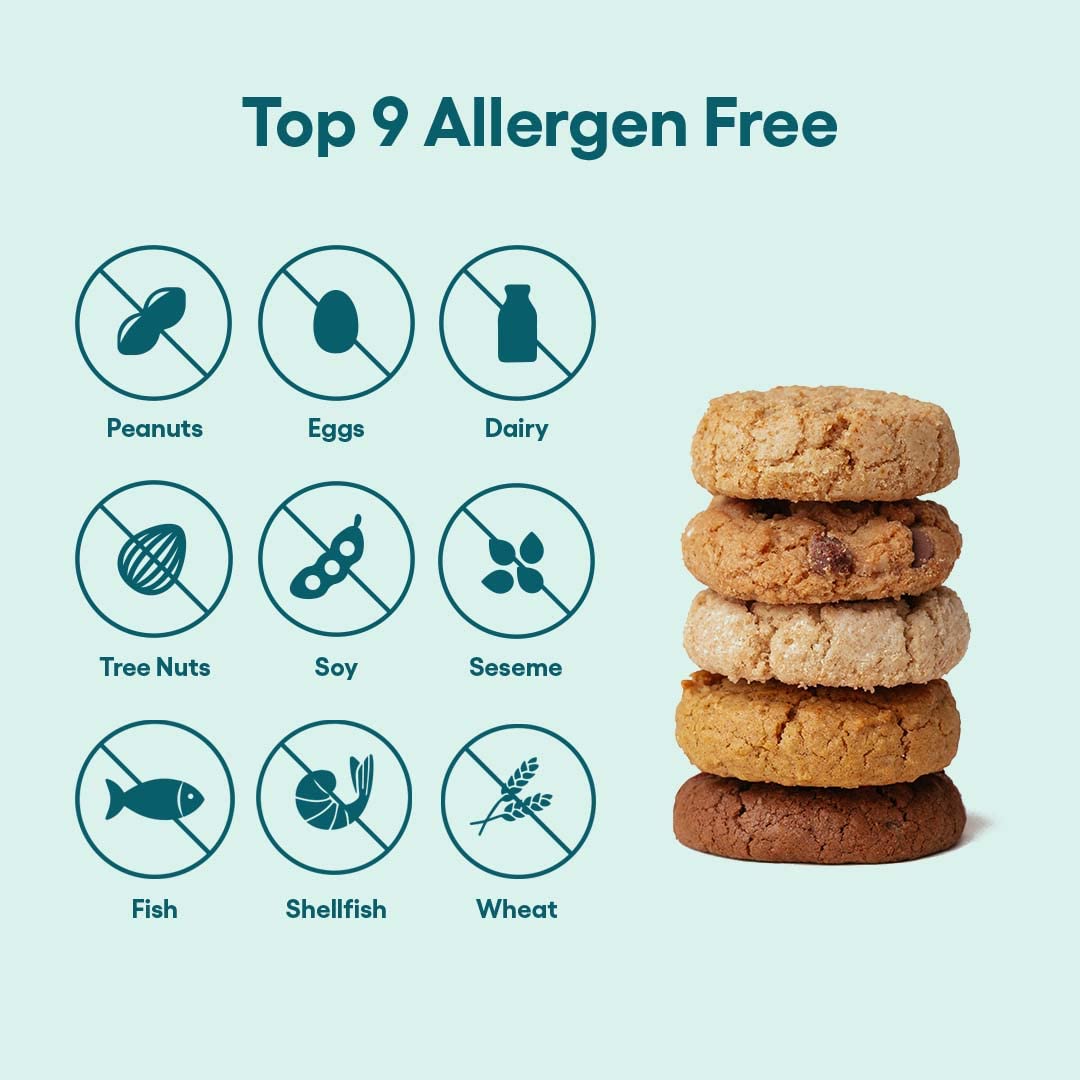 Gluten Free Soft Baked Vegan Cookies 6 Box Variety Pack | Nut Free, Egg Free, Wheat Free Allergy Friendly Snacks | Healthy Plant-Based Treats for Kids & Adults | Perfect for School Lunches, Office Snacks & Vegan Diets