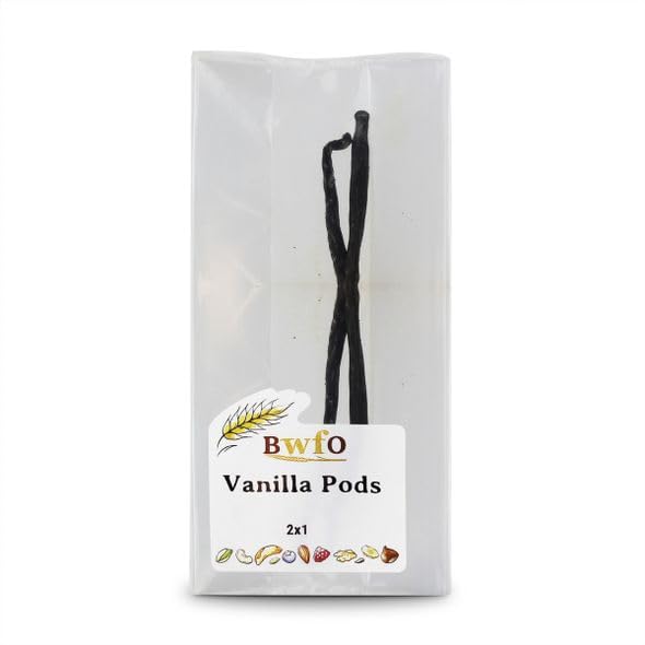 Premium Whole Foods Vanilla Pods 2-Pack (2x1) - Organic Madagascar Bourbon Vanilla Beans for Baking, Cooking & Homemade Extracts