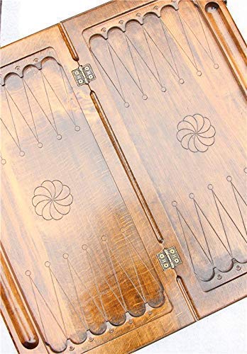 Handmade Wooden Backgammon Board Game - Armenian Nardi Nardy Set with Floral Carvings | Perfect for Checkers, Chess & Table Games | Great Gift for Game Nights & Home Decor
