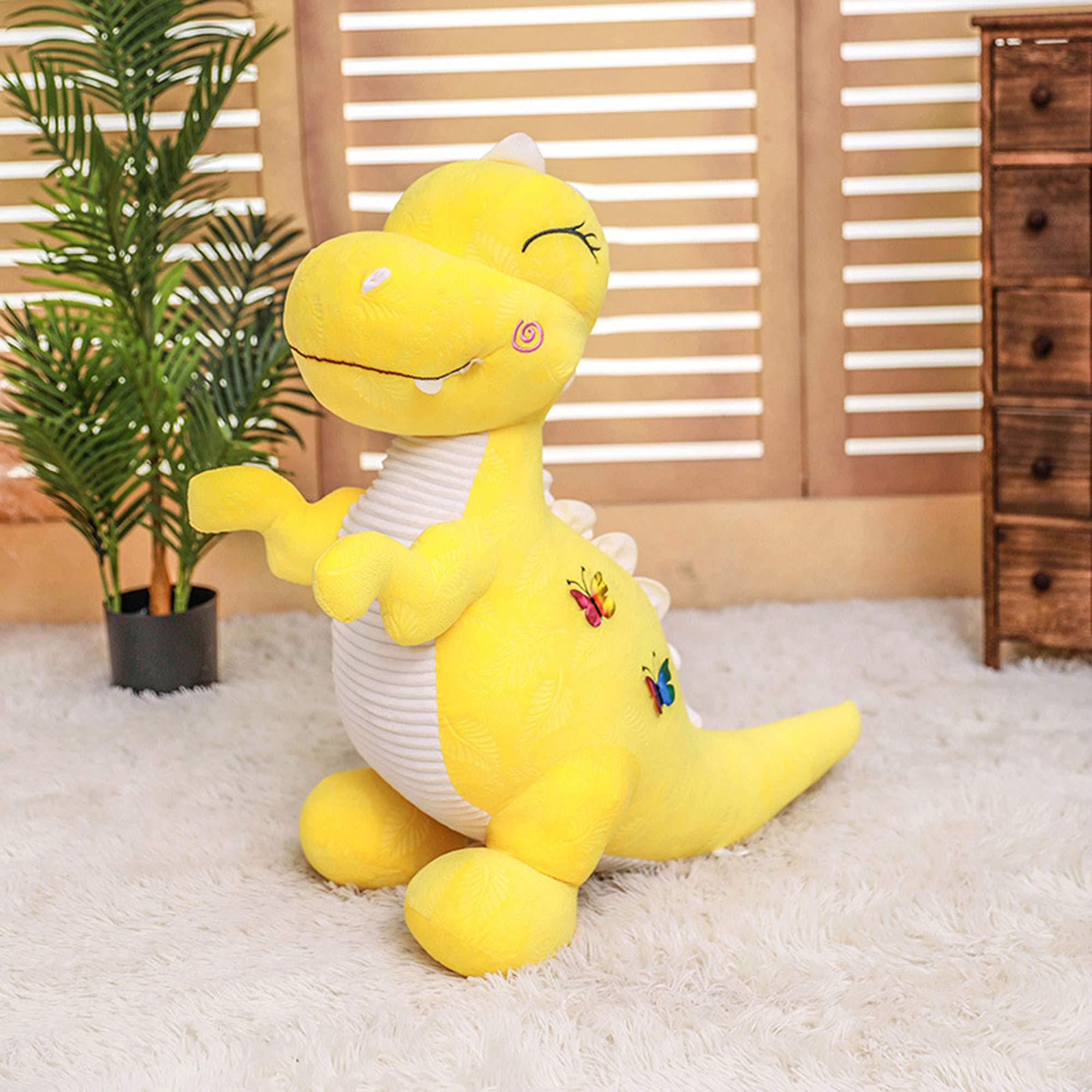 Cute Soft Yellow Dinosaur Stuffed Animal Toy - 11