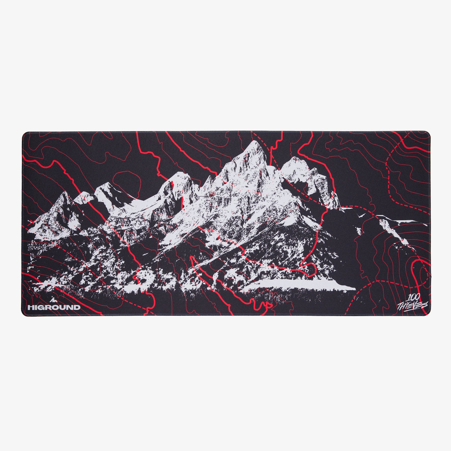 100T x HG Mercury Extra Large Gaming Mouse Pad - Non-Slip Rubber Base, Smooth Surface for PC, Mac, Laptop - Perfect for Esports, Office Work & Home Gaming Setup