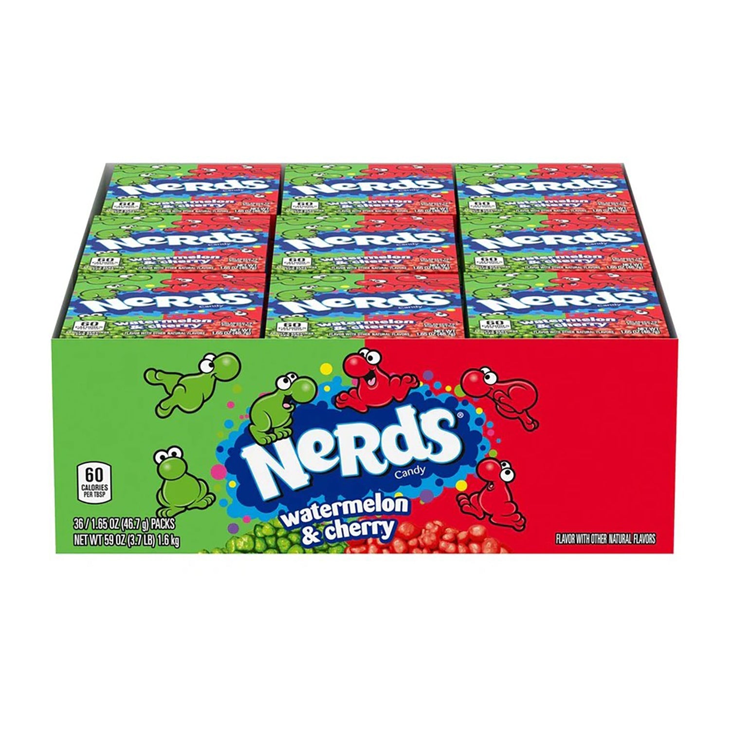 Ferrara Cherry & Watermelon Candy - 1.65oz (36 Count) Bulk Box - Perfect for Parties, Halloween Treats & Office Snacks