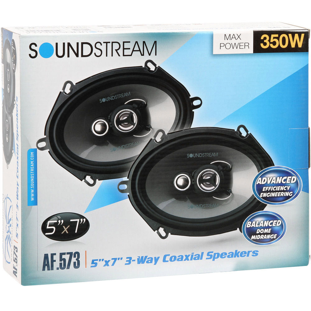 Soundstream AF.573 Arachnid Series 3-Way Car Speakers - High Power 300W, Clear Bass & Crisp Treble for Cars, Trucks & SUVs | Perfect for Upgrading Factory Audio System, Road Trips & Music Lovers