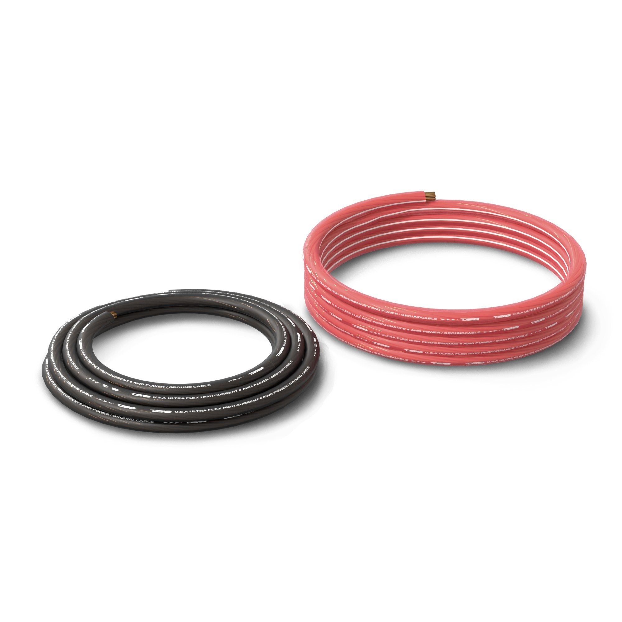 DS18 PW 8GA 5BK/20RD 8 Gauge Ultra Flexible CCA Ground Power Wire Cable - 5 Ft Black & 20 Ft Red Kit for Car Audio, Marine, RV & Off-Road Vehicle Electrical Systems