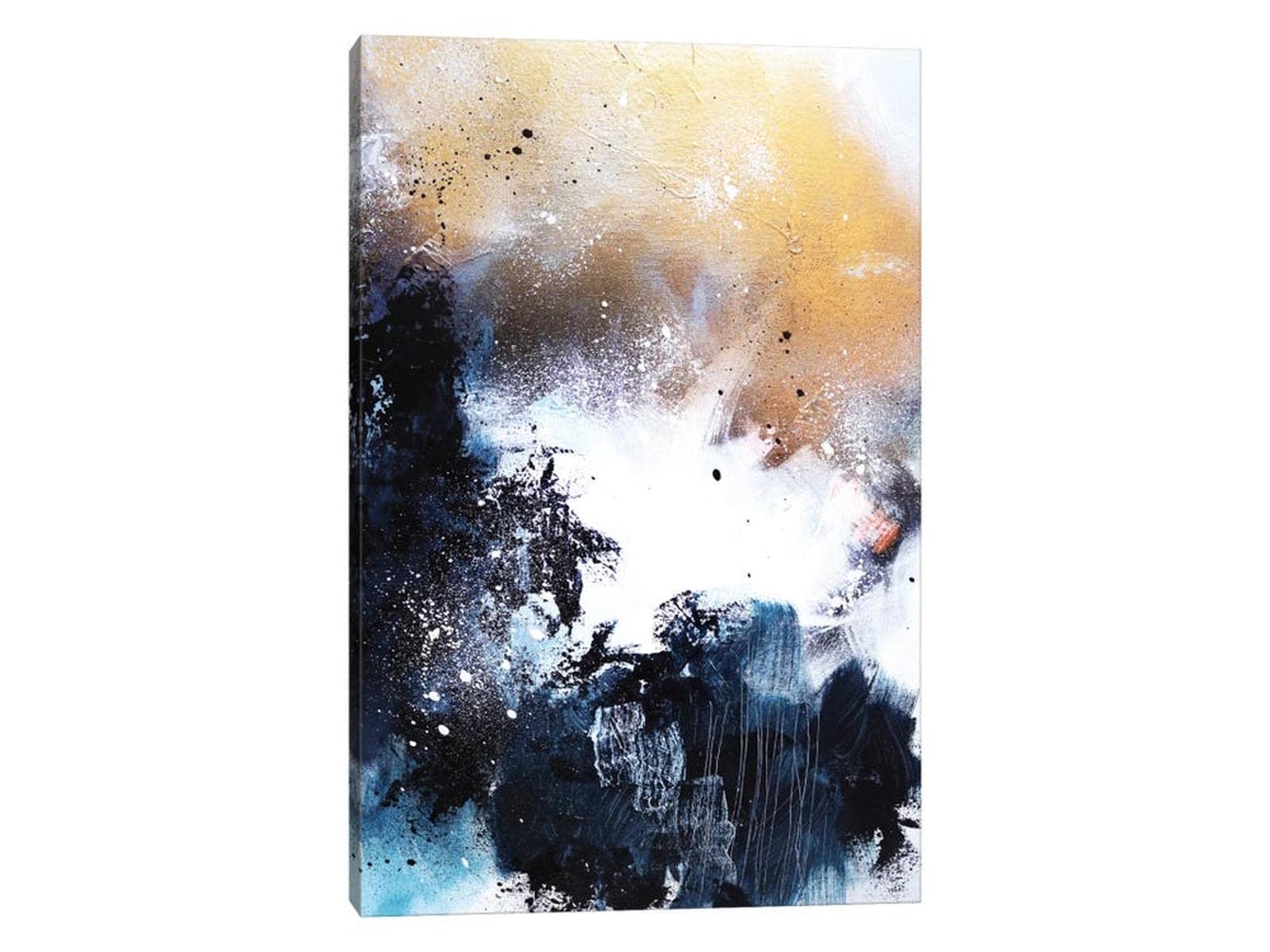 TIMUBA Abstract Canvas Wall Art - Modern Black & White Painting for Living Room & Hallway Decor - 24x36 Inches - Perfect for Contemporary Home & Office Wall Decoration