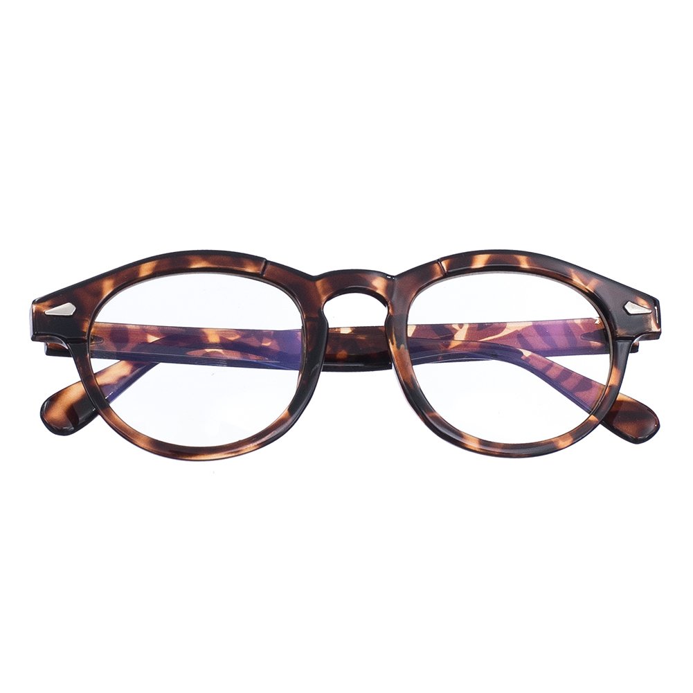 Tortoiseshell Round Frame Reading Glasses +1.25 Strength - Stylish Readers for Men & Women - Perfect for Reading Books, Using Smartphones & Working on Computers