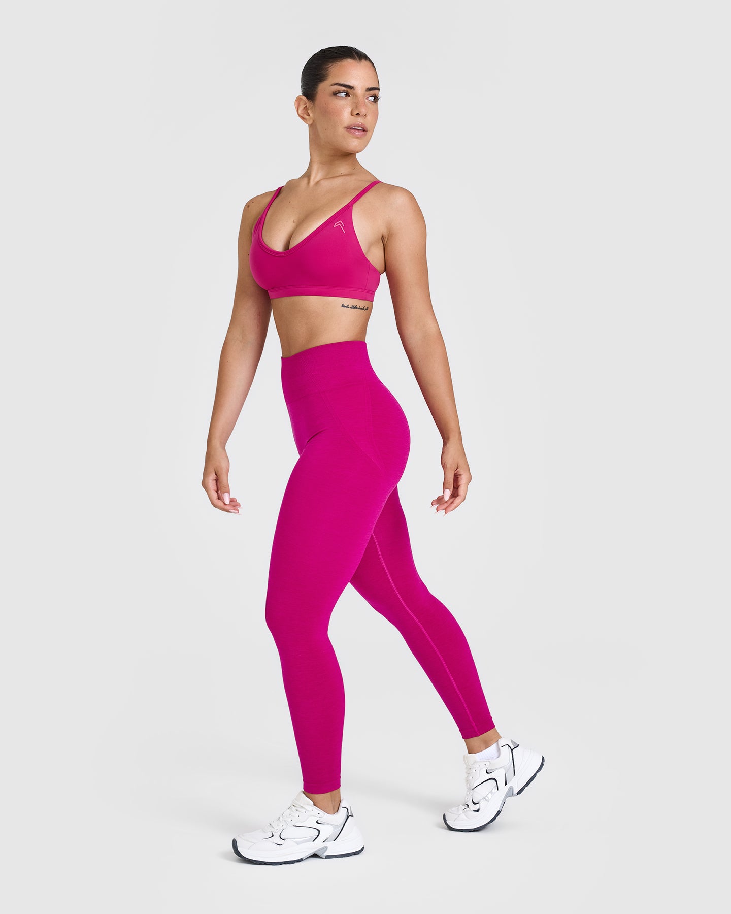 Timeless Strappy Bralette - Comfortable Wireless Lace Bralette in Fuchsia Pink for Women | Perfect for Yoga, Lounge Wear and Everyday Comfort