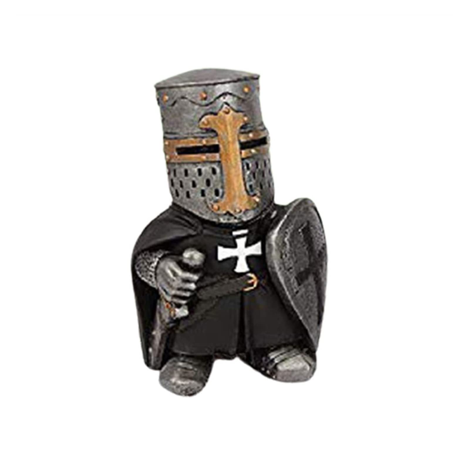 Garden Sculptures Outdoor Decor - Dwarf Knight Statue, Armor Ornament for Yard & Patio - Perfect for Fairy Garden, Lawn Decor, and Medieval Theme Landscaping (Color: 05)