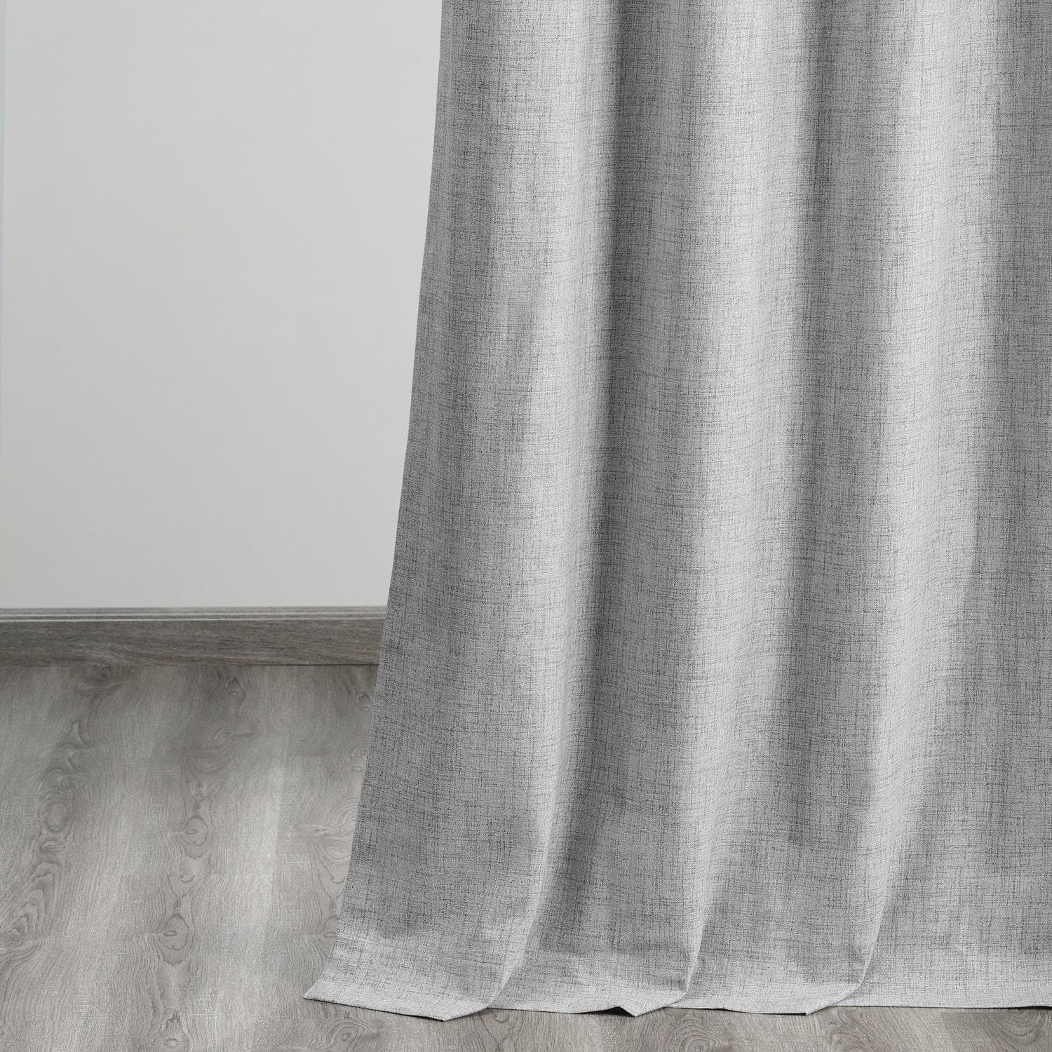 Millennial Grey Thermal Insulated Blackout Curtains - Noise Reducing & Energy Saving Linen Weave Drapes for Bedroom, Living Room & Home Theater