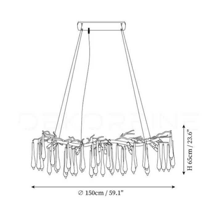 Handmade Aqua Macrame Chandelier - Boho Ceiling Light Fixture for Living Room, Bedroom & Dining Room Decor | Waterproof Hanging Lamp for Indoor & Outdoor Use