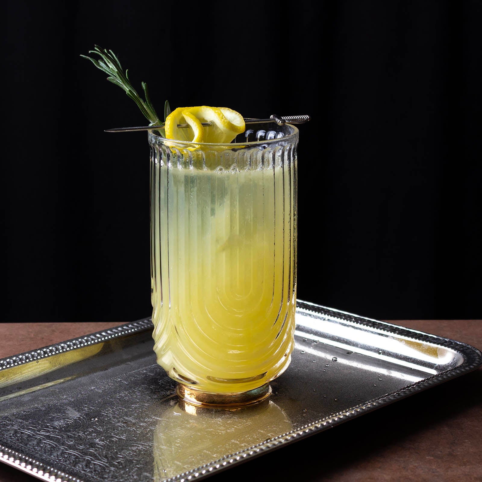 BarConic® 14oz Gilded Highball Glass - Elegant Cocktail Drinking Cup for Whiskey, Mojito & Iced Beverages - Perfect for Home Bars, Parties & Gift Giving
