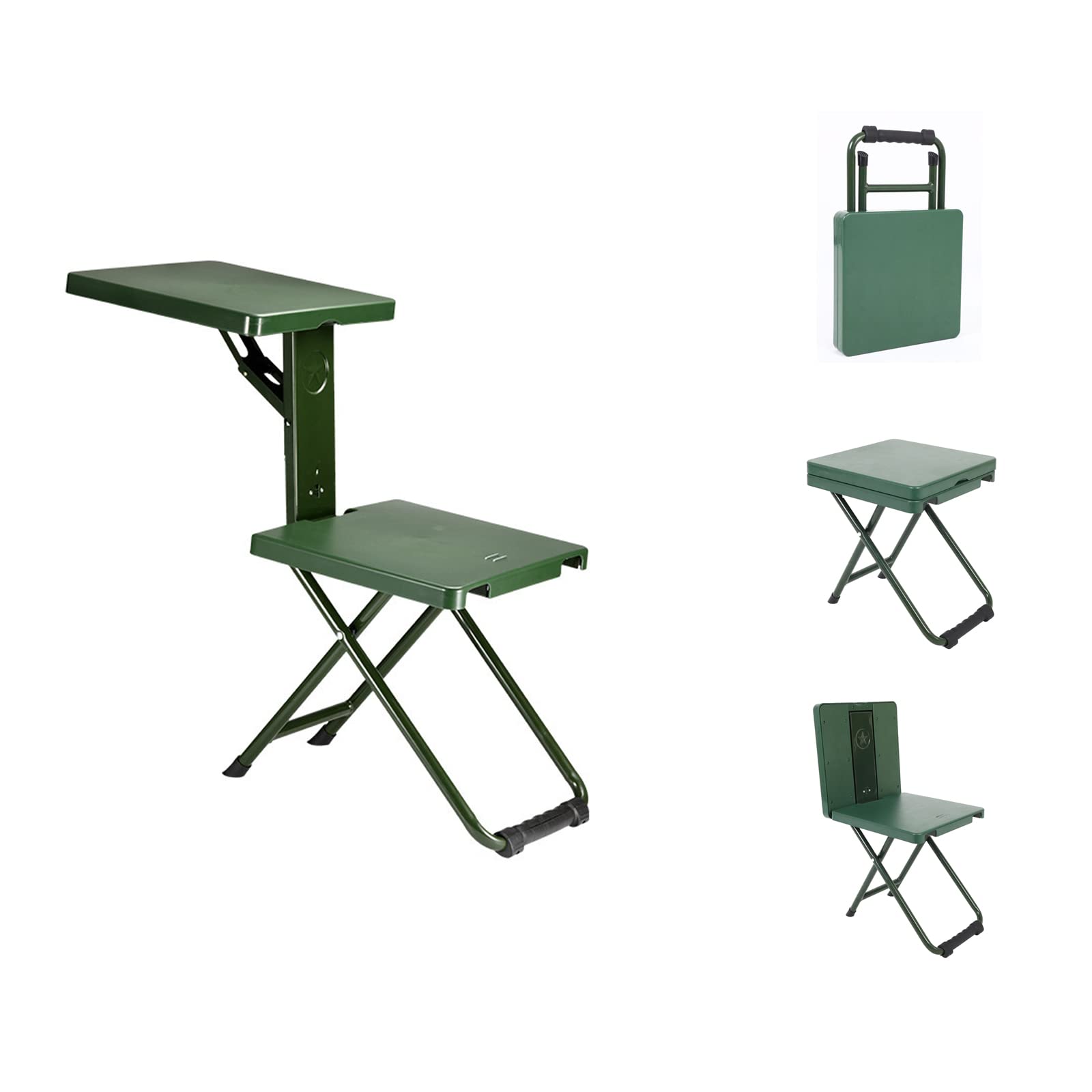Musltaiy Portable Folding Table and Chair Set - Lightweight Outdoor Study Chair, Camping Stool, Picnic Seat for Backyard, Beach & Travel - Multifunctional Writing Desk with Carry Bag