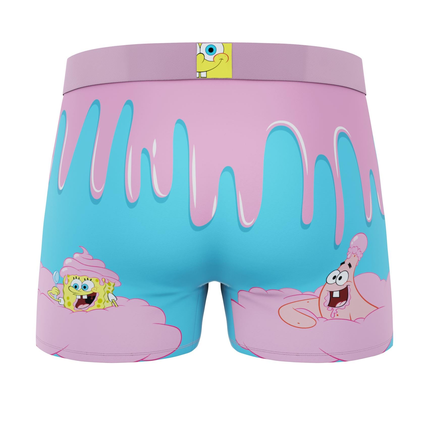 CrazyBoxer Men's SpongeBob SquarePants Boxer Briefs - Soft Anti-Irritation Underwear with Breathable Fabric for All-Day Comfort | Perfect for Sleep, Lounge & Everyday Wear