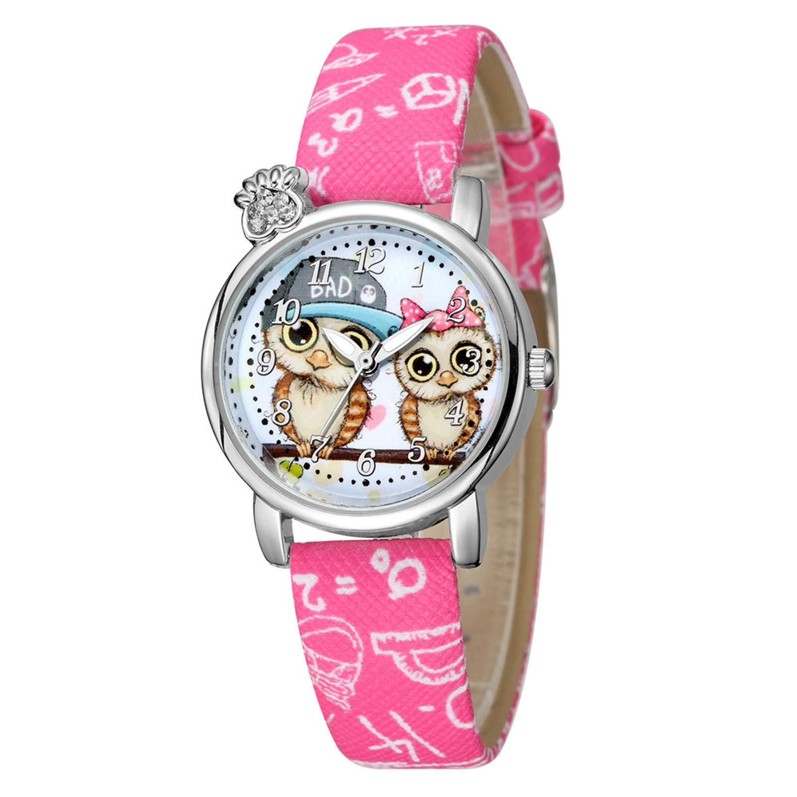 Stylish Women's Fashion Watch with Rubber Strap & Mesh Band - Cute Cartoon Buckle Design - Analog Wristwatch for Ladies & Girls - Perfect for Casual Wear, Daily Use & Gift Giving