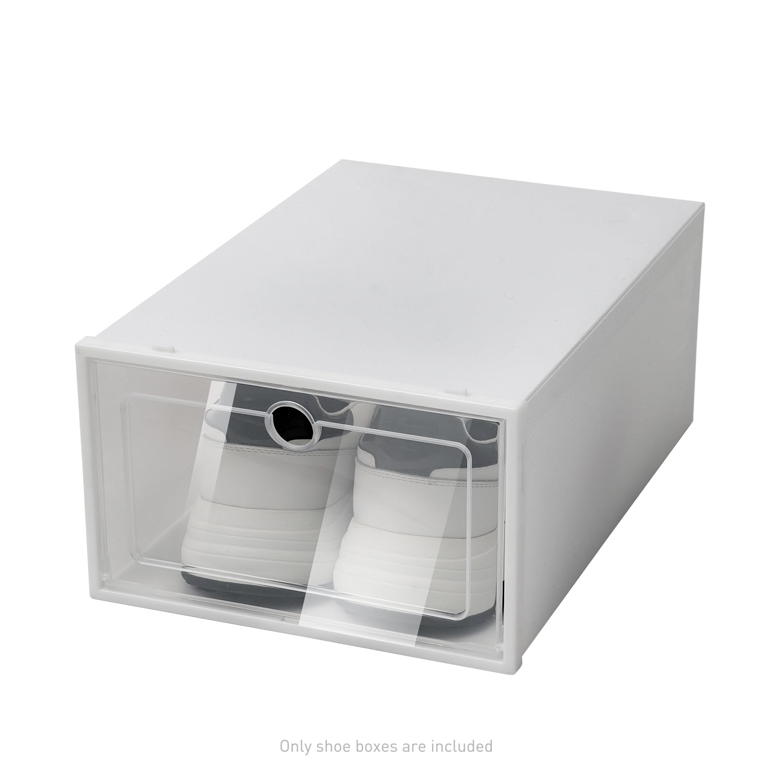 TFCFL 20-Pack Clear Plastic Stackable Shoe Storage Boxes - Organizer Containers & Shoe Drawer Holders for Closet, Bedroom, or Entryway Organization (20 Boxes) - Perfect for Sneakers, Heels & Boots Storage