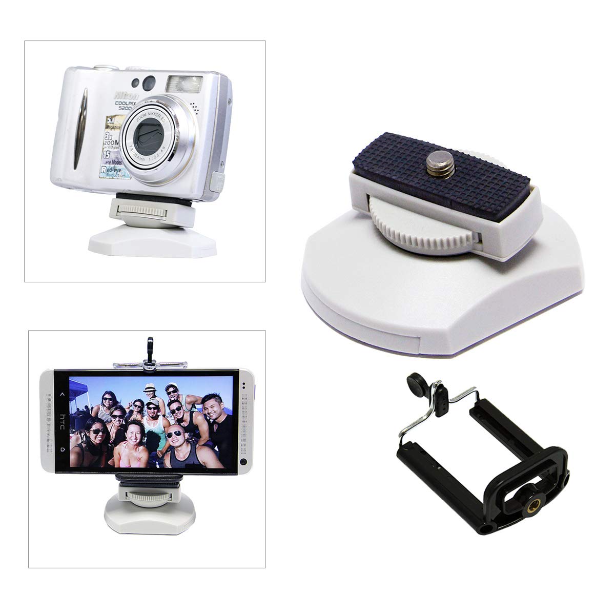 360° Rotating Phone Stand with Swivel Mount - Adjustable Mini Tripod for Smartphones, Tablets & Live Streaming - Perfect for Video Calls, TikTok, YouTube & Social Media