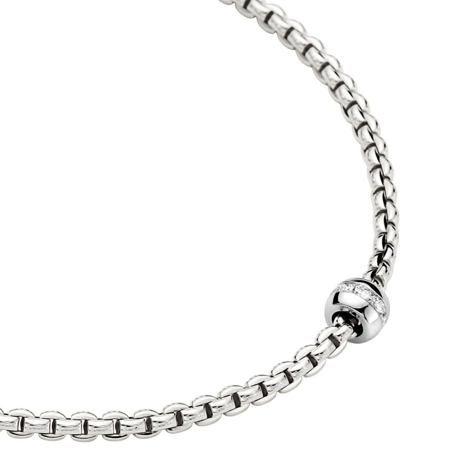 Eka Tiny 18K White Gold Diamond Pendant Necklace 73001CX - Elegant Minimalist Jewelry for Women - Perfect for Weddings, Anniversaries & Special Occasions