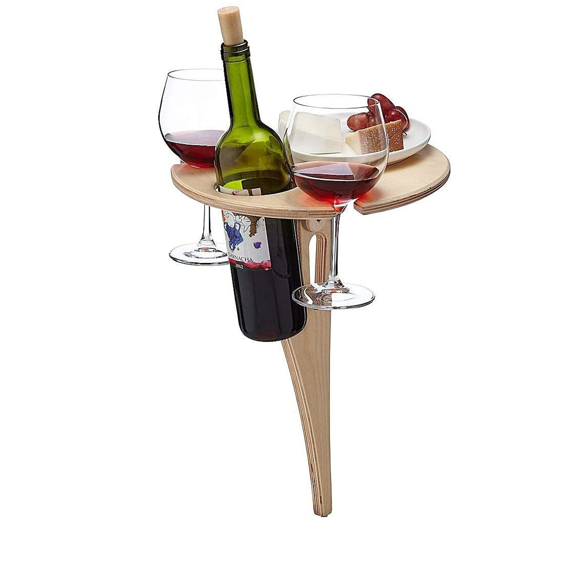 FMXYMC Portable Folding Wine Table with Glass Rack - Lightweight Collapsible Picnic Table for Outdoor Camping, Beach, Garden & Travel - Perfect for BBQs, Patio Parties & Backyard Relaxation