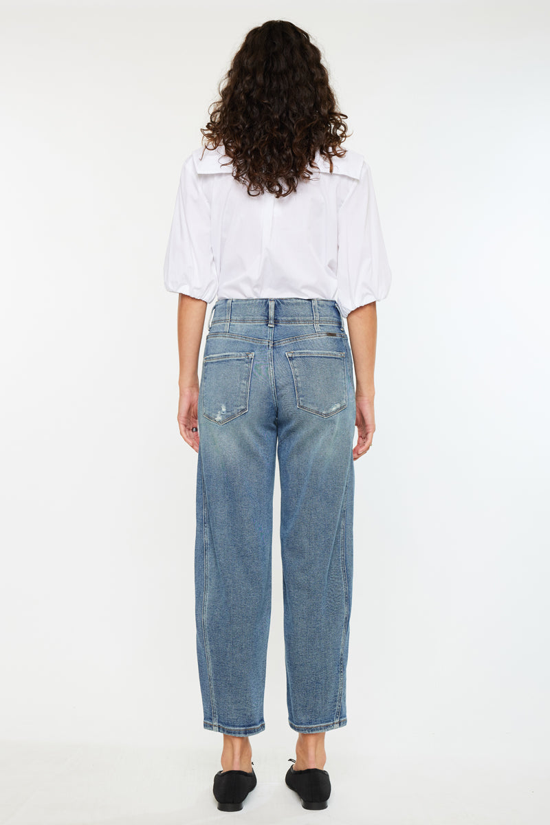 Jane Ultra High Rise Slim Barrel Jeans for Women - Stretch Denim Skinny Jeans with Comfortable Waistband | Perfect for Casual Wear, Office & Night Out