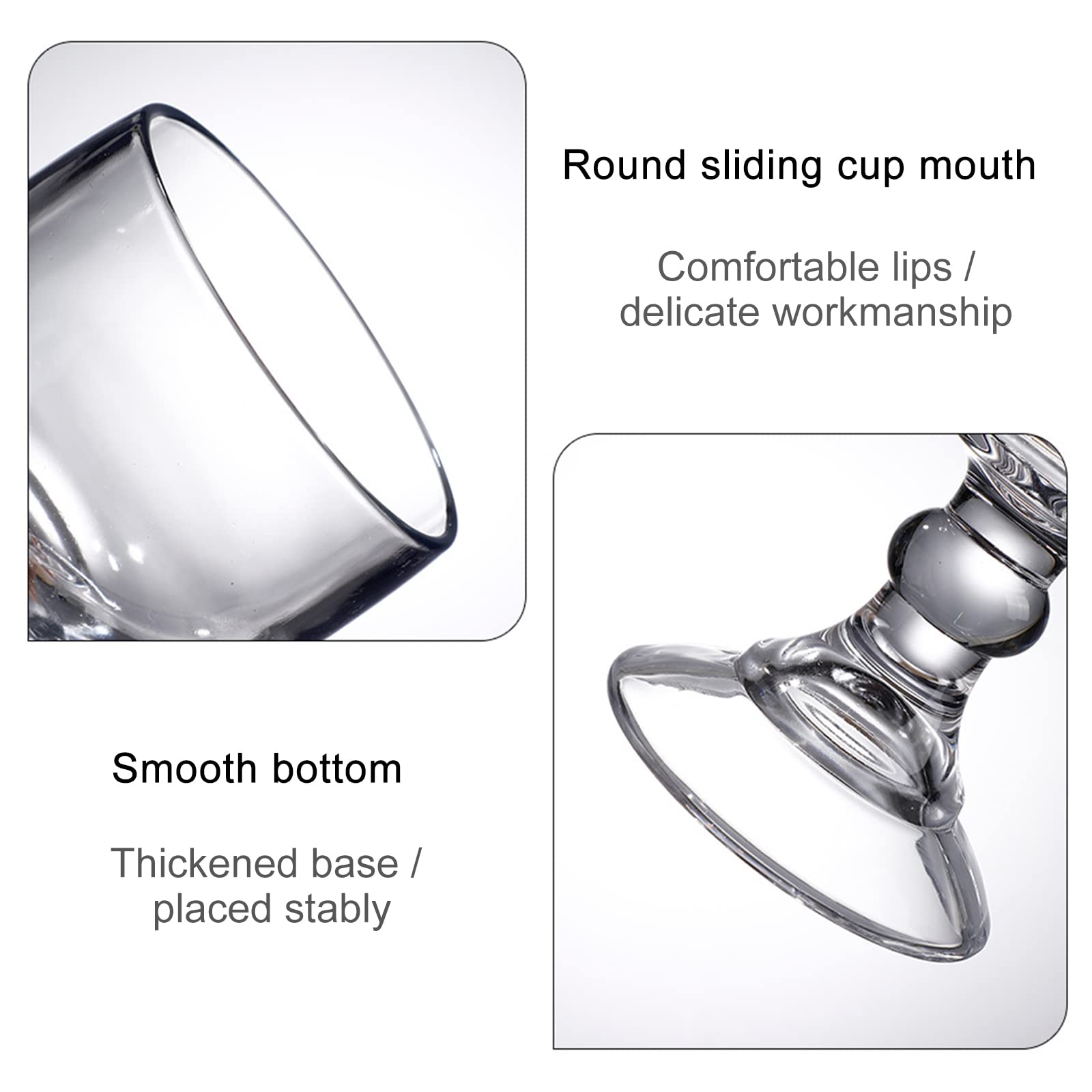 4-Pack 17oz Large Margarita Glasses Set with Cup Buckle - Stemmed Shrimp Cocktail & Margarita Goblets for Parties, Bars, Restaurants & Home Entertaining