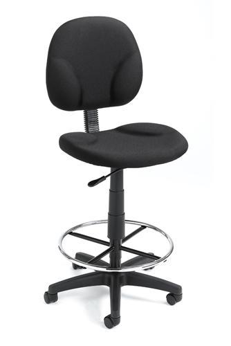 Ergonomic Adjustable Fabric Drafting Stool with Footrest - Perfect for Architects, Artists & Tattoo Studios - Comfortable Seating for Long Work Sessions