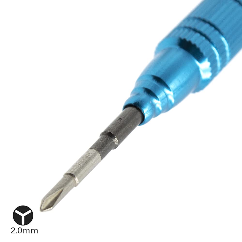2.0mm Triwing Screwdriver for Nintendo Switch, Wii, NDS, DS Lite, GBA & MacBook Pro | Precision Y-Tip Screwdriver with Rotating Handle | Perfect for Game Console Repairs & Electronics Maintenance