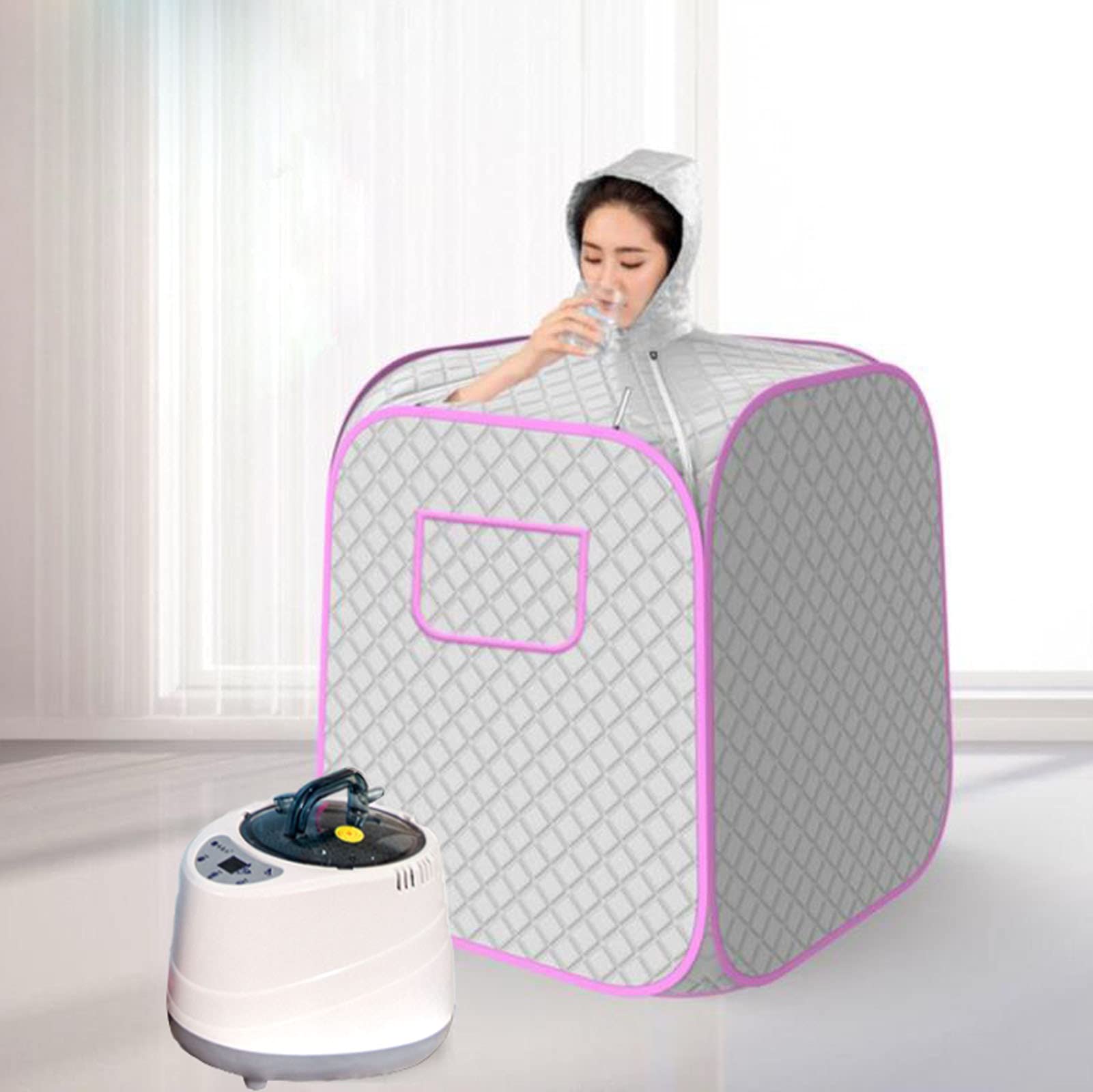 XUJIE Portable Sauna Tent for Home Use - Full Body One Person Spa Kit with 2L Steamer & Remote Control | Detox Therapy, Weight Loss, Relaxation | Perfect for Home Spa, Yoga Recovery & Stress Relief