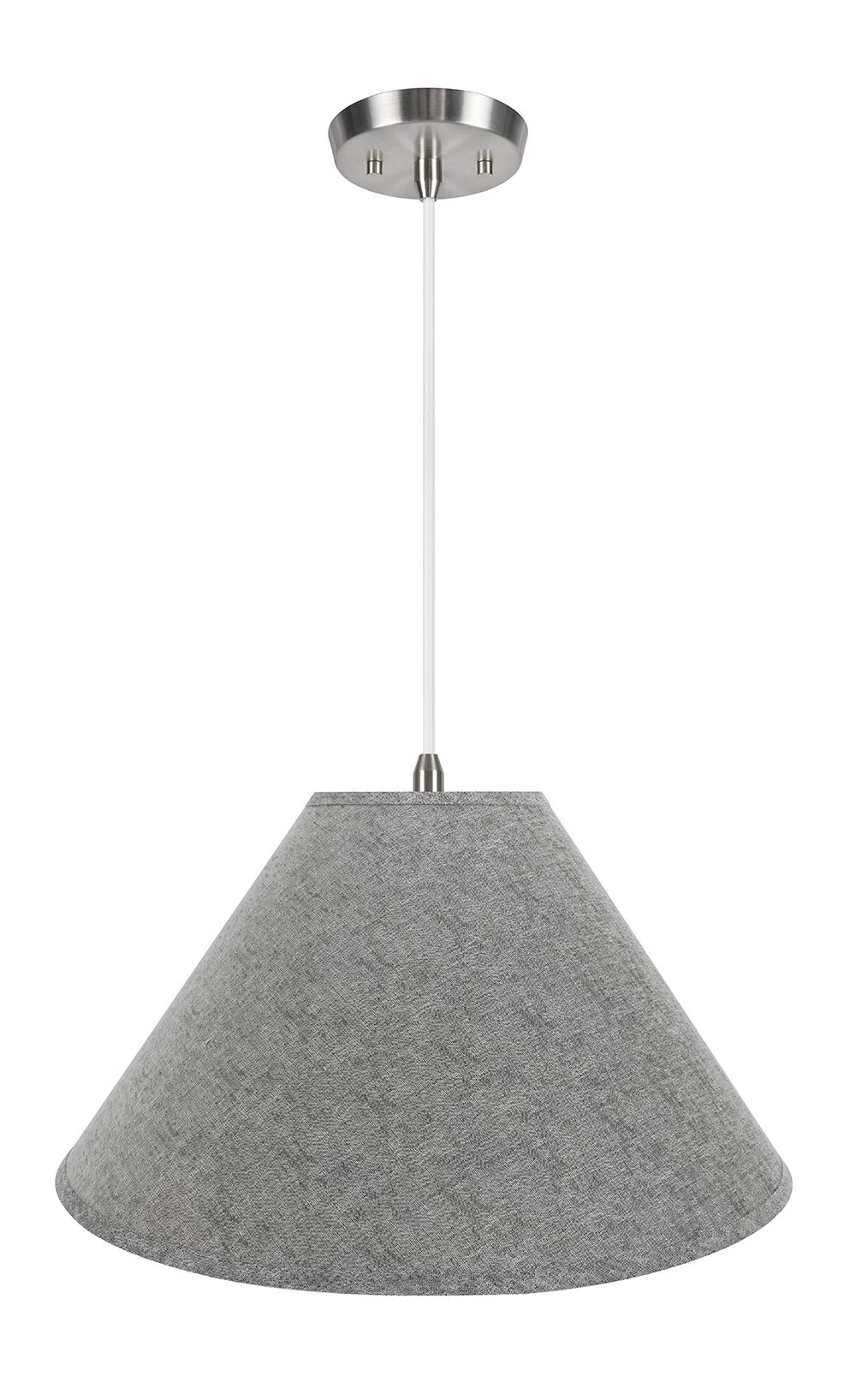Transitional Hardback Empire Fabric Lamp Shade Hanging Ceiling Two Pendant Light - 23
