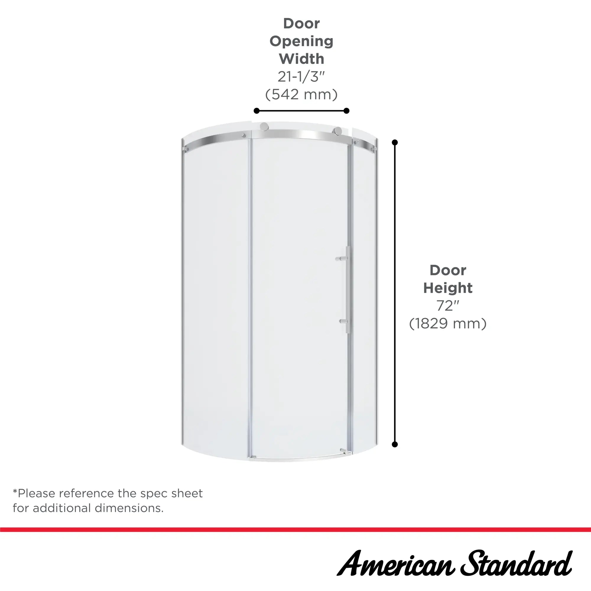 72 Inch High Semi-Frameless Curved Corner Sliding Shower Door - Modern Bathroom Upgrade for Spacious Walk-In Showers