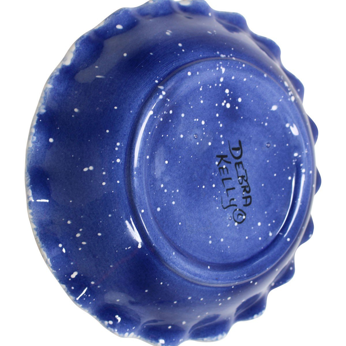 Debra Kelly Blue Ceramic Snowman Pie Plate - 9 Inch Round Baking Dish for Holiday Desserts, Christmas Dinner & Winter Party Serving - Renovator's Supply