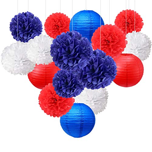 White-red-royal Blue