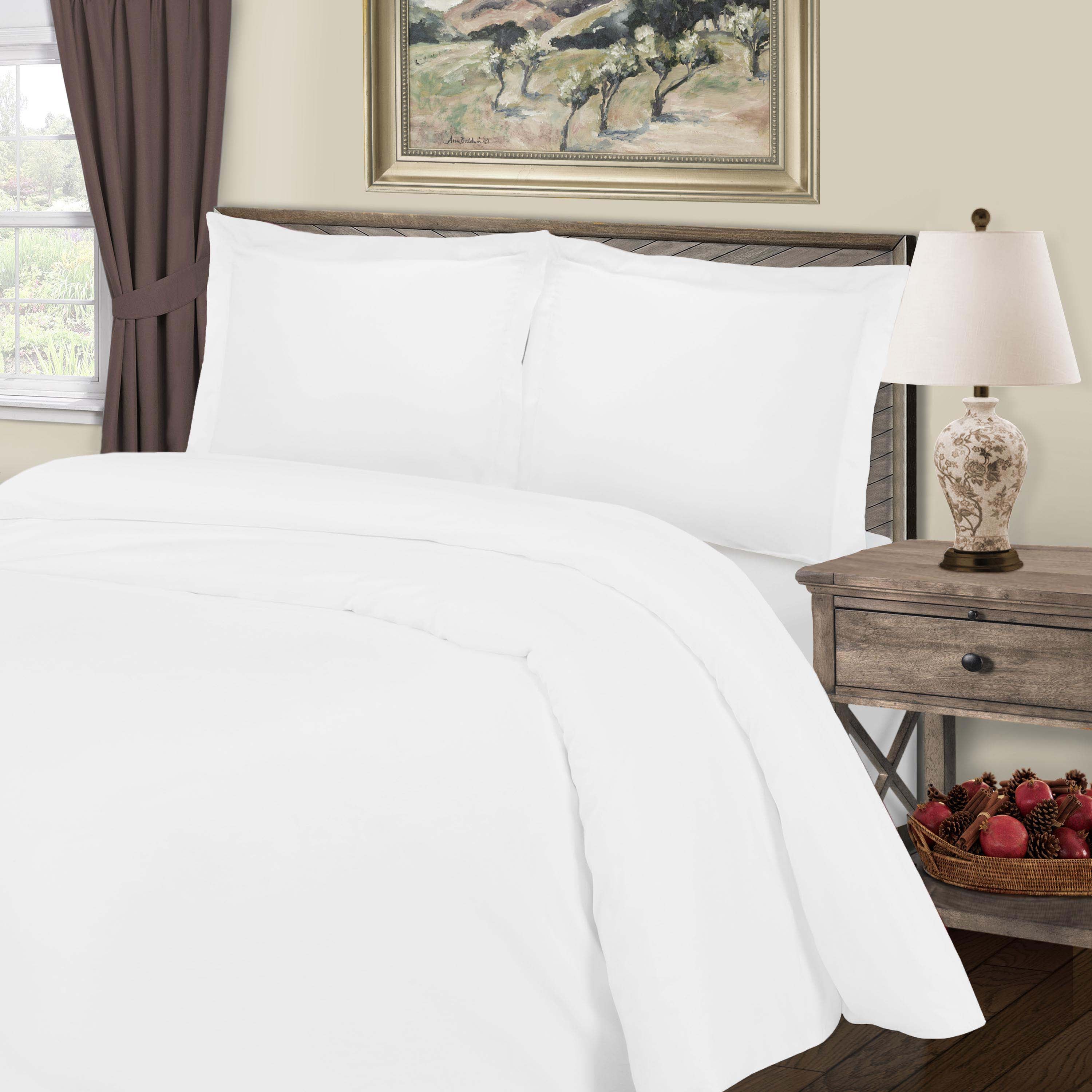 Premium 800 Thread Count Cotton Blend 3-Piece Duvet Cover Set - Soft, Breathable Bedding for Luxury Comfort - Perfect for Master Bedrooms, Guest Rooms & Hotels