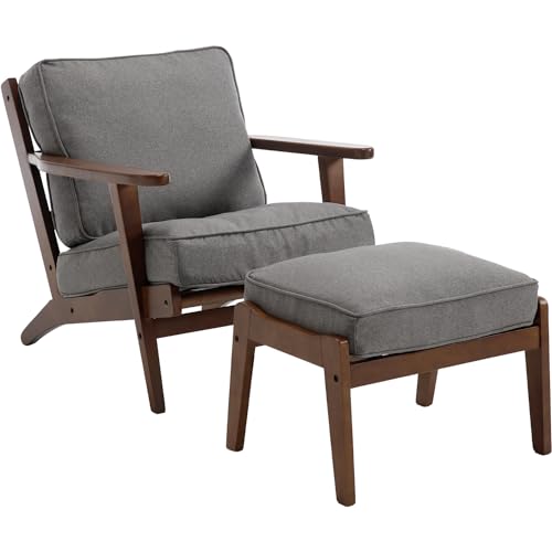Chair Ottoman Set/ Grey