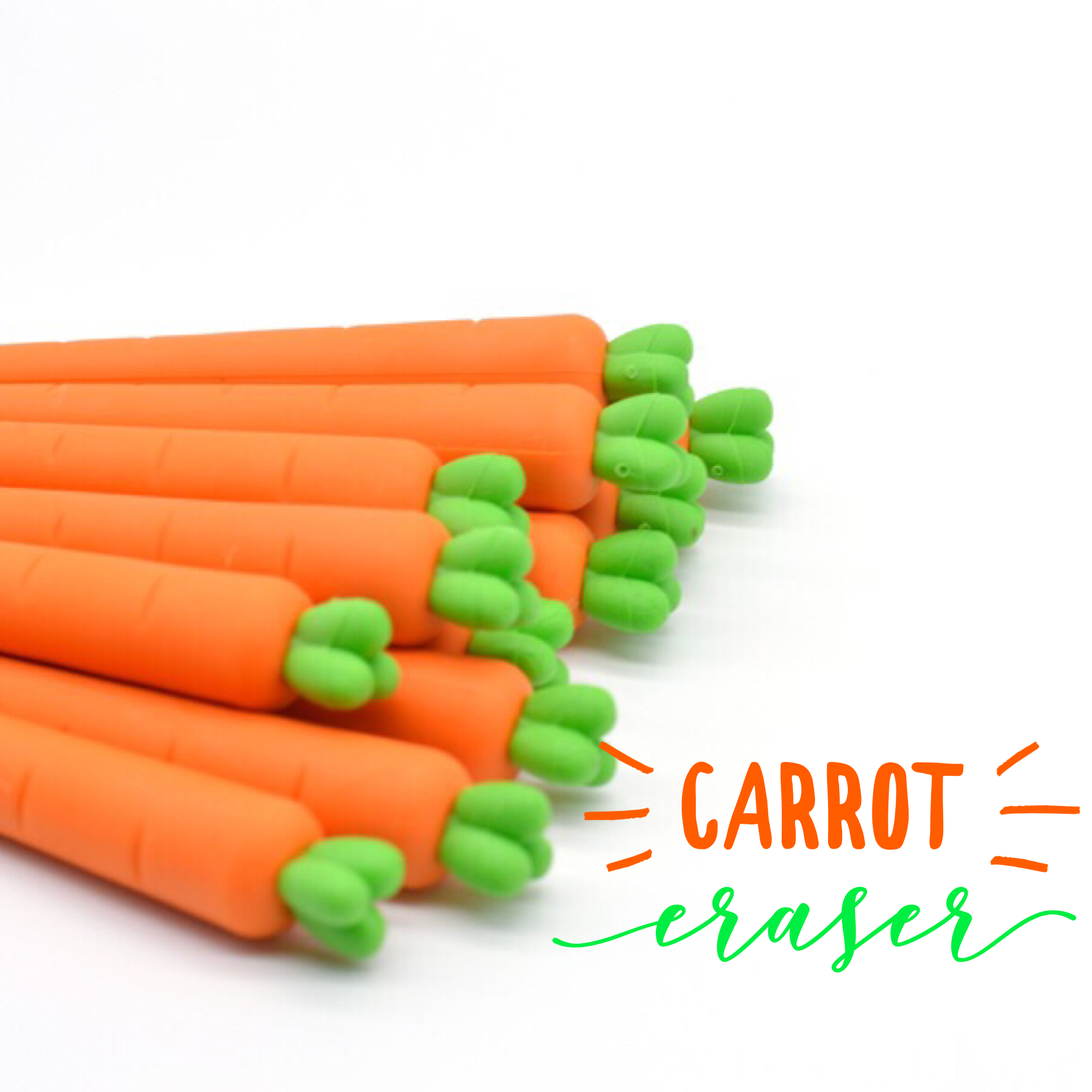 Premium Carrot-Shaped Erasers - Fun & Functional School Supplies for Kids & Artists - Perfect for Homework, Sketching & Classroom Use