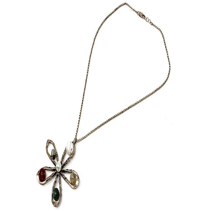 Elegant Floral Necklace Set in Burnished Gold - Perfect for Weddings, Parties & Special Occasions