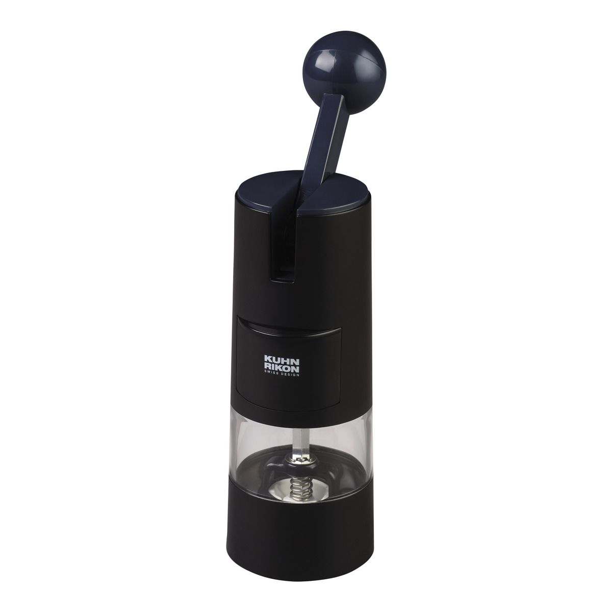 Kuhn Rikon Ratchet Spice Grinder - Premium Black Kitchen Tool for Fresh Herbs, Peppercorns & Spices | Perfect for Cooking, Baking & Seasoning Dishes