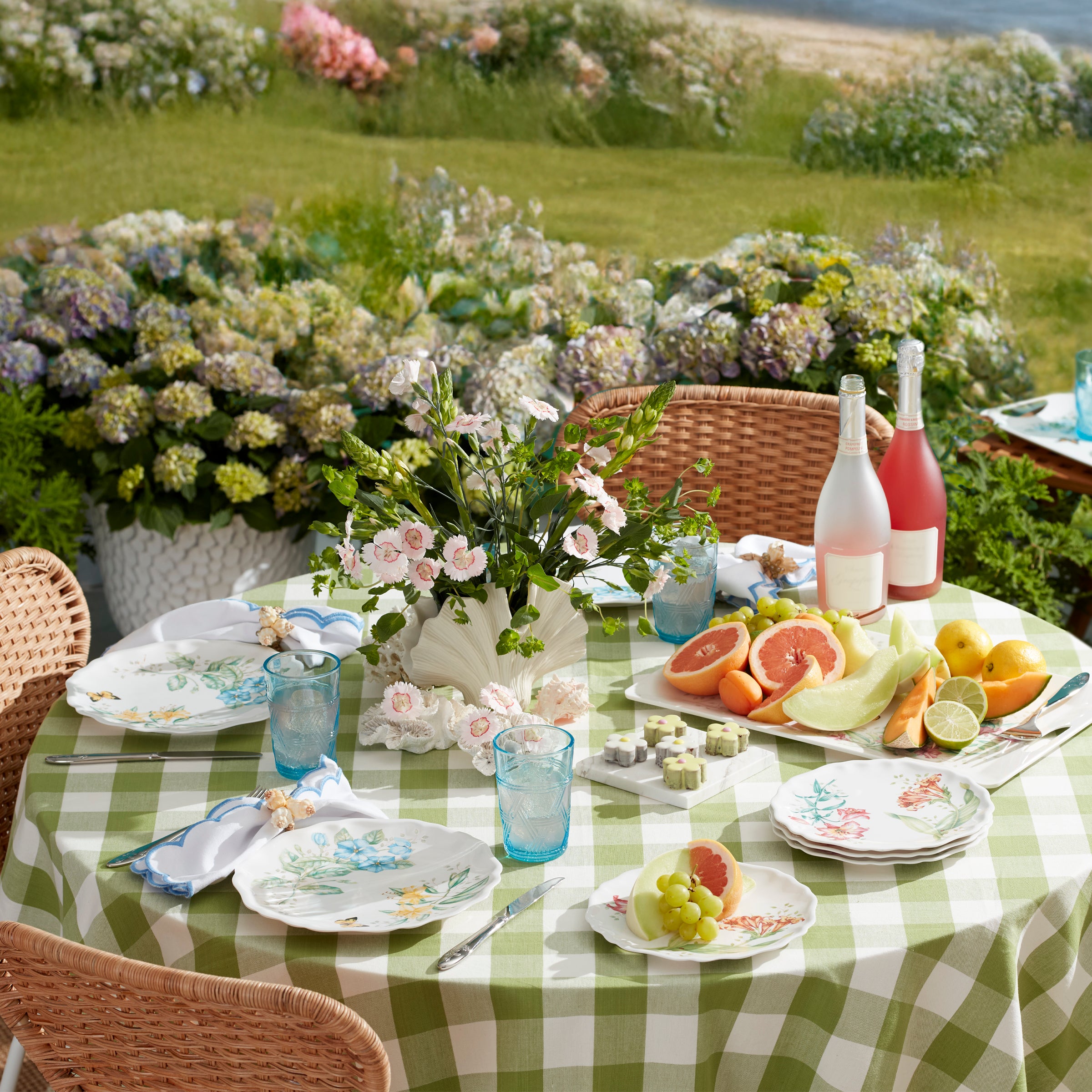 Butterfly Meadow Melamine Dinner Plates Set of 4 - Durable & Lightweight Dishware for Outdoor Picnics, BBQs, and Everyday Use