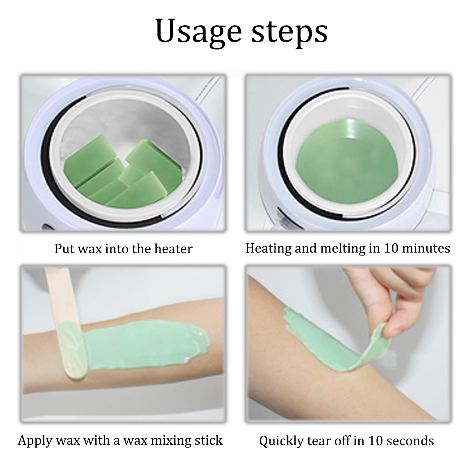 Electric Waxing Machine - 600ml Portable Non-Stick Wax Warmer with Rotary Temperature Control for Wax Beans, Blocks & Soft Wax | Perfect for Home Spa, Salon & DIY Beauty Treatments